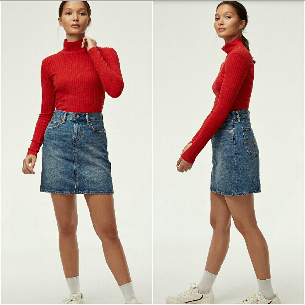 Levi's Skirt Premium Everyday Faded Distressed NWT
